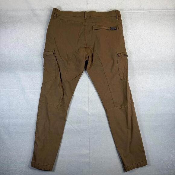 Projek Raw Pants Mens 36 Brown Slim Tapered Performance Stretch Chino - Picture 3 of 7